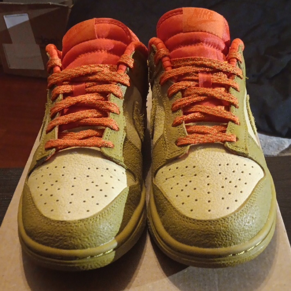 Nike Dunk Low Bronzine Sesame Picante Red Womens SZ 9 Mens SZ 7.5 Like New - Picture 4 of 9